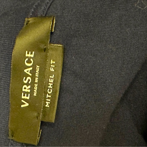 Versace Navy Barocco T-Shirt - Size M - Picture 5 of 6